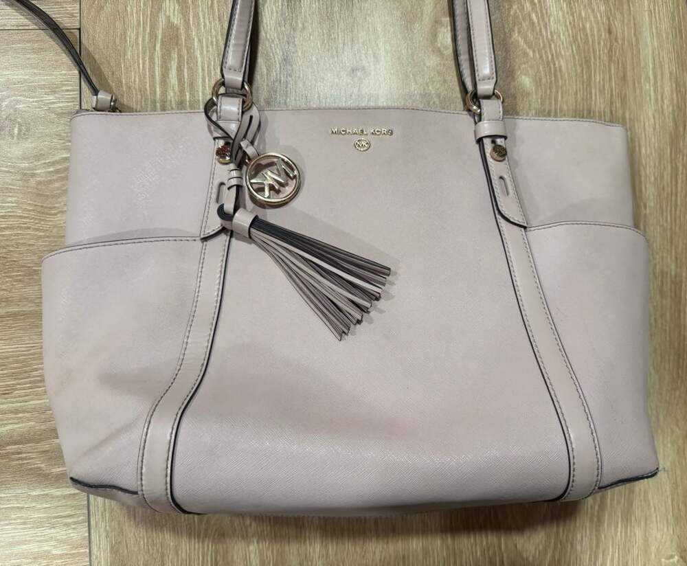 Michael Kors Saffiano Leather Tote Bag Pink